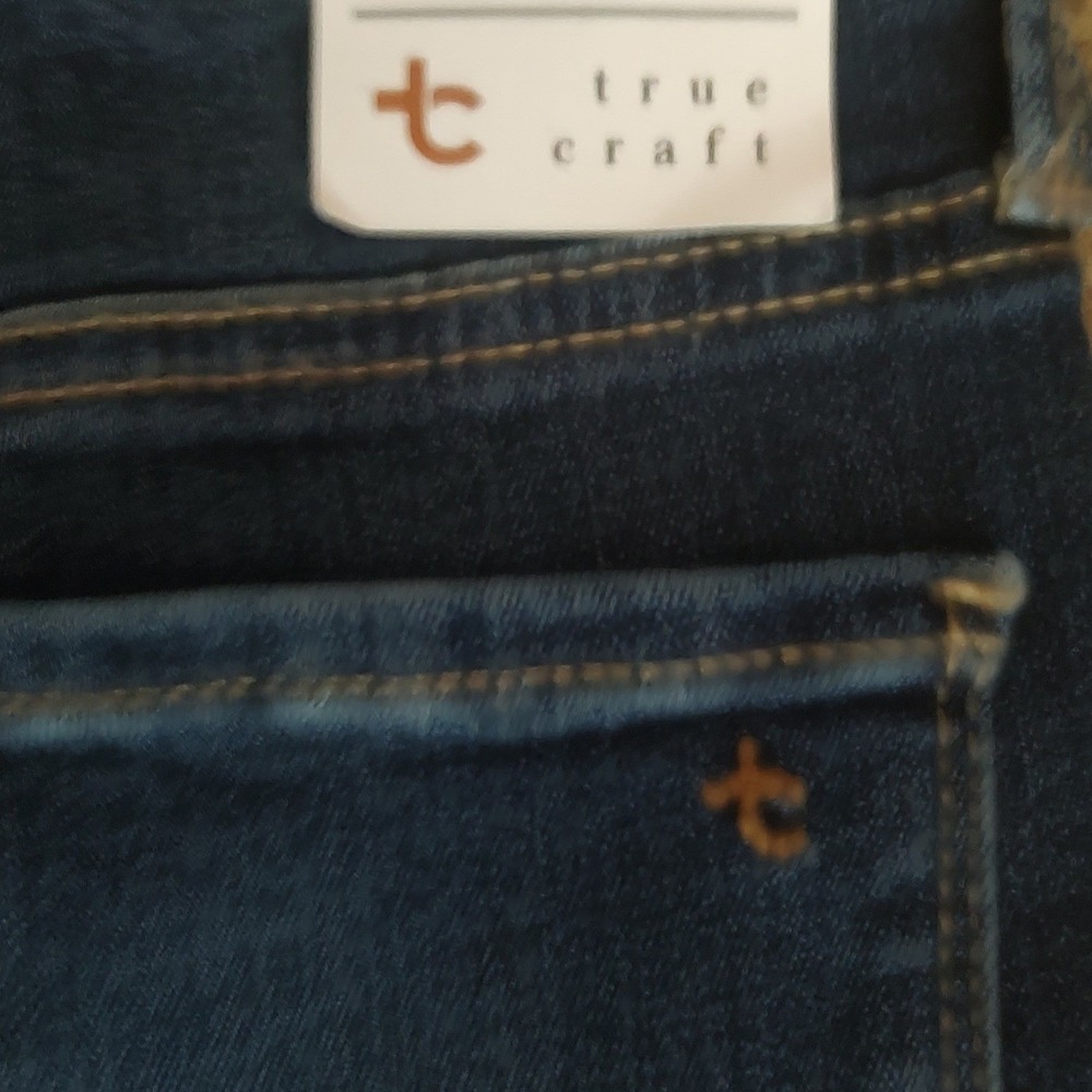 True Craft High Rise Skinny Jeans Womens 0 Dark Wash Blue New Denim Stretch - Picture 9 of 10